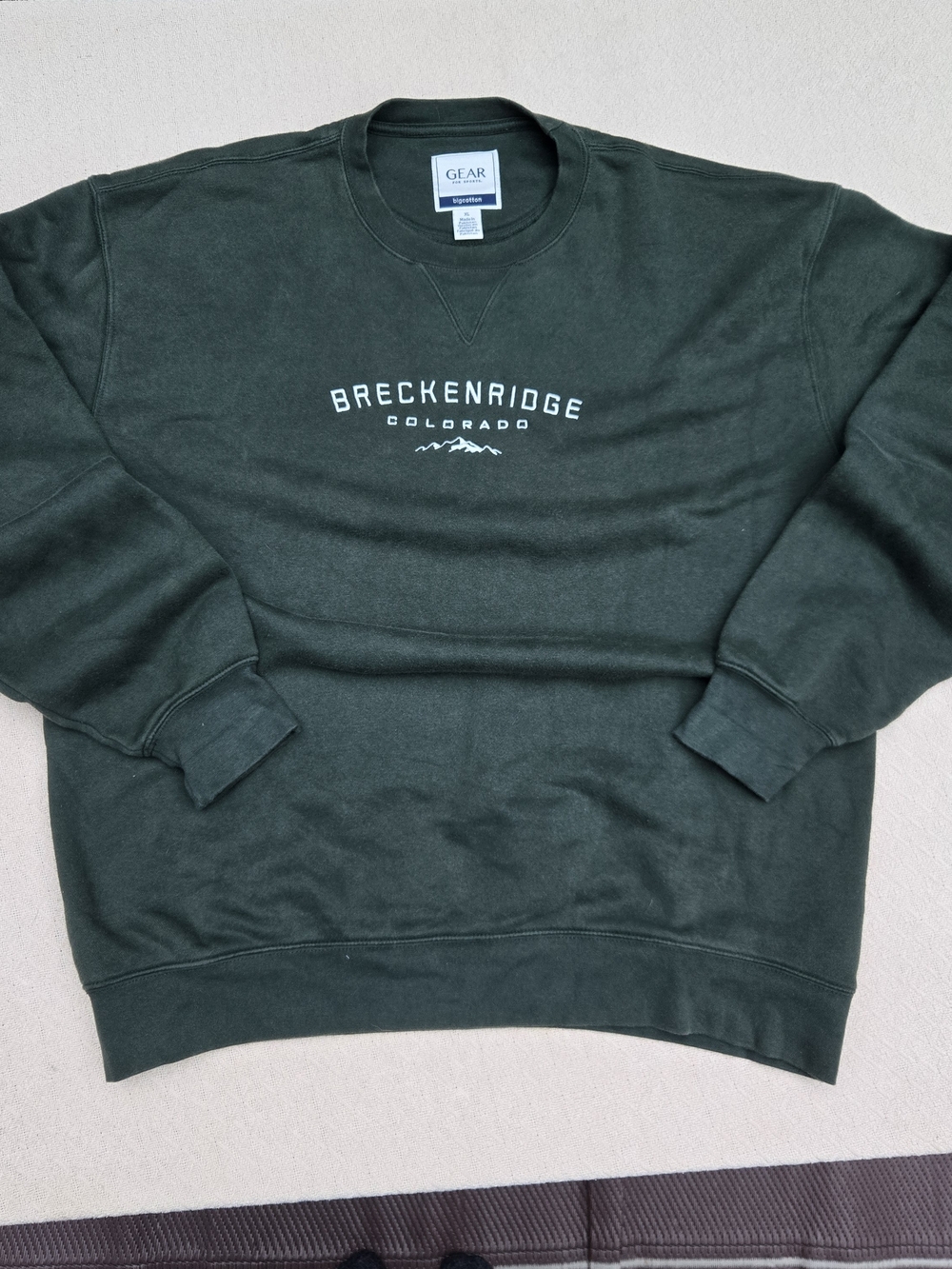 Breckenridge Colorado Men's Dark Green Crewneck Sweatshirt